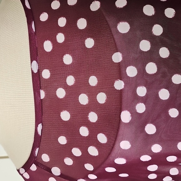 Lane Bryant Purple/ White  Boxy Blouse Sheer‎ With white Tank Unde. NWT 19/20. - Picture 3 of 8